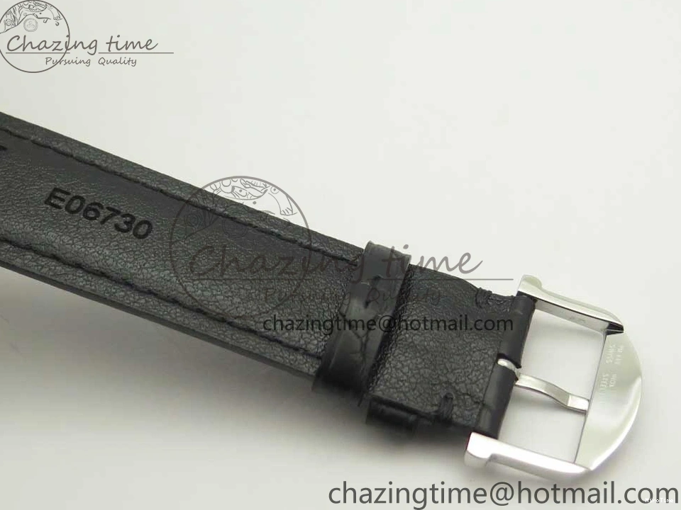 MIROTIME 0223 Supportive Portofino Automatic SS AF 1:1 Best Edition White Dial on Black Croco Leather Strap A 7184